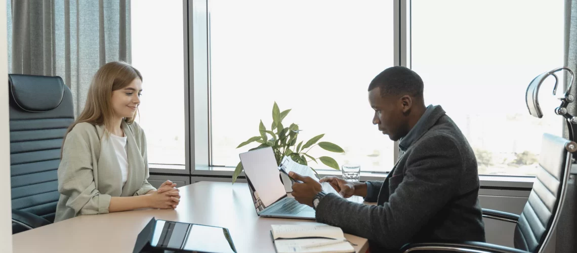 An employer interviewing a candidate