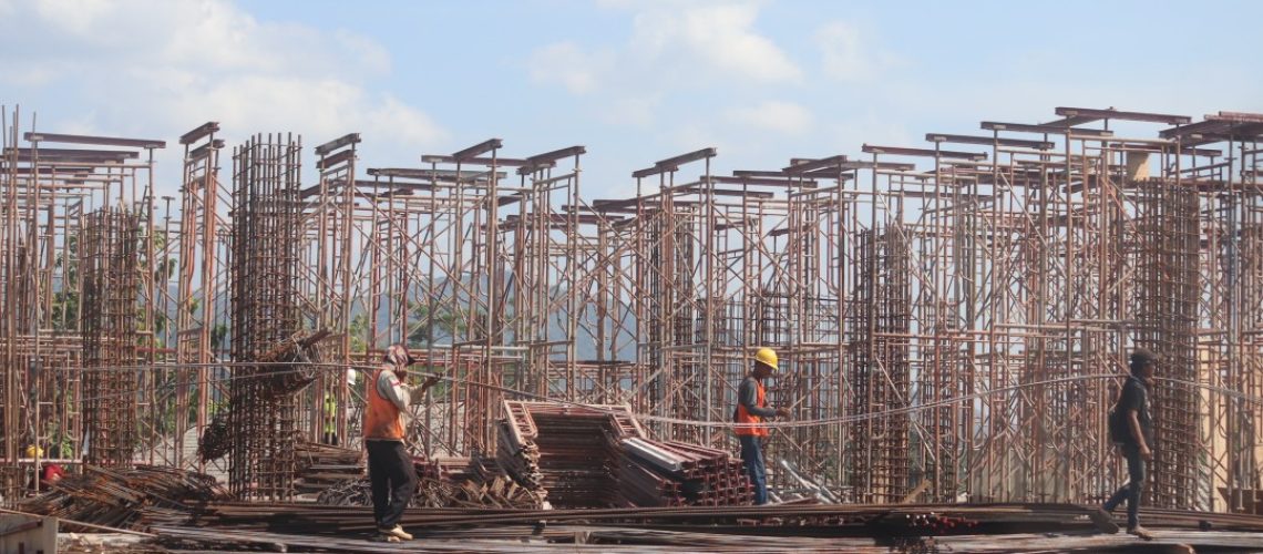 Men working at a construction site